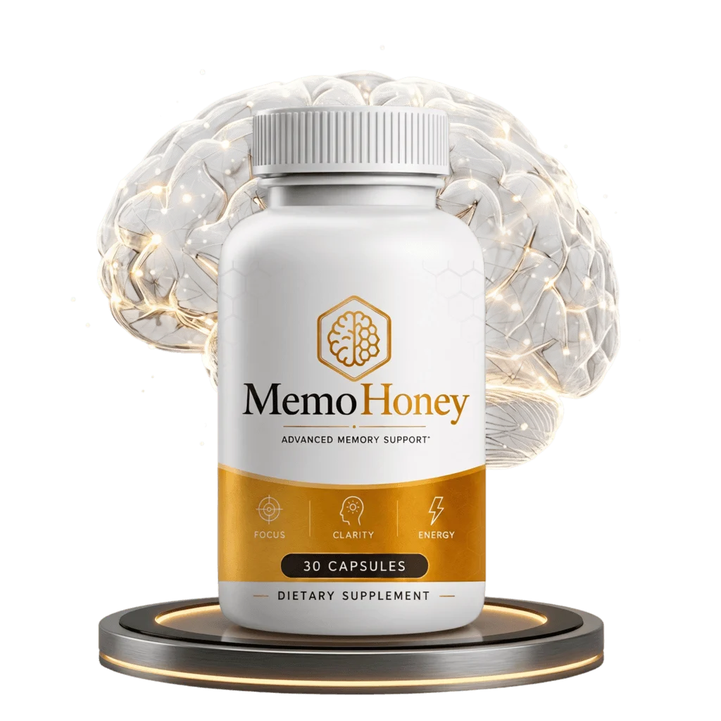 MemoHoney Advanced Memory Support supplement bottle — 30 capsules