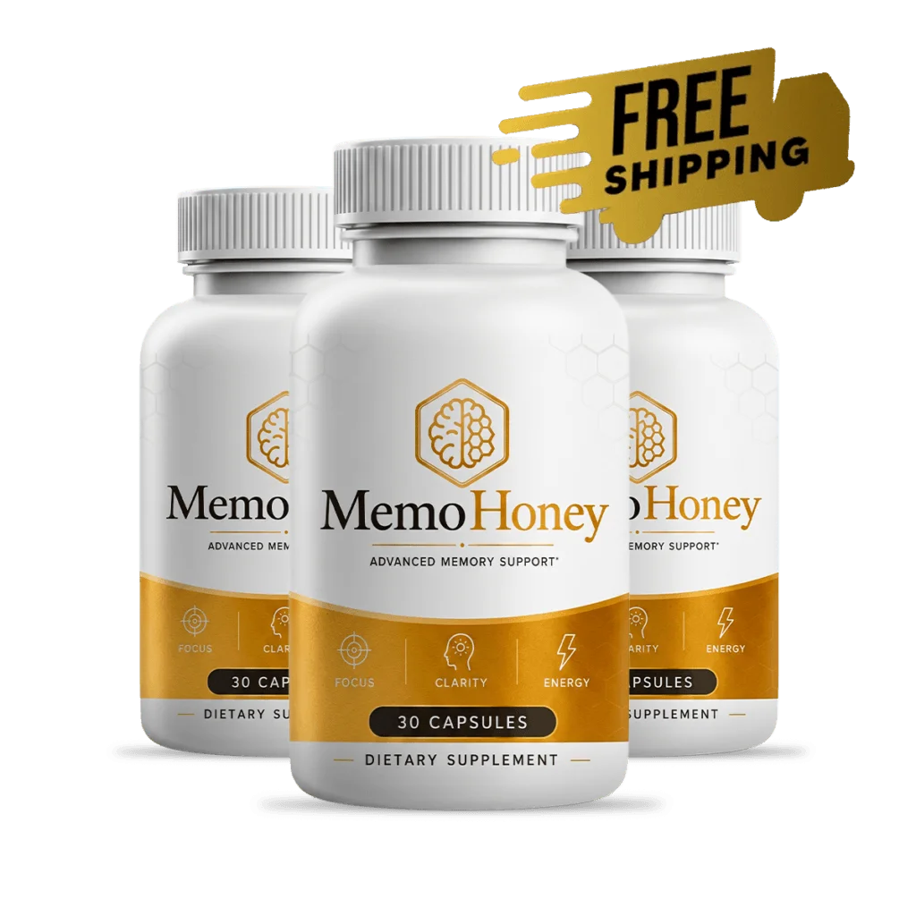 Three MemoHoney bottles — 90 day supply good value